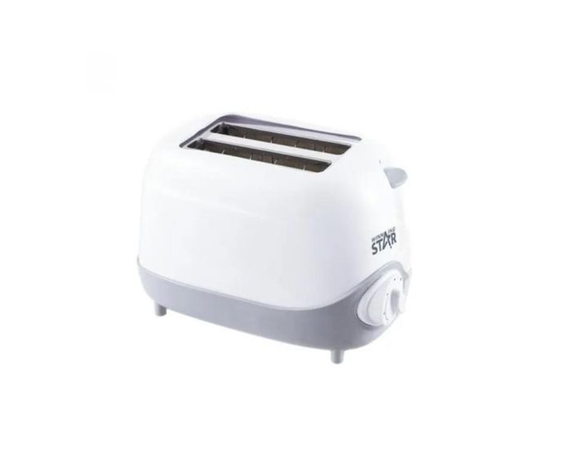 Electronic 2 Slices Bread Toaster With Double Sides Baking And Tray-White