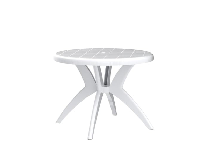 Plastic Round Table - White
