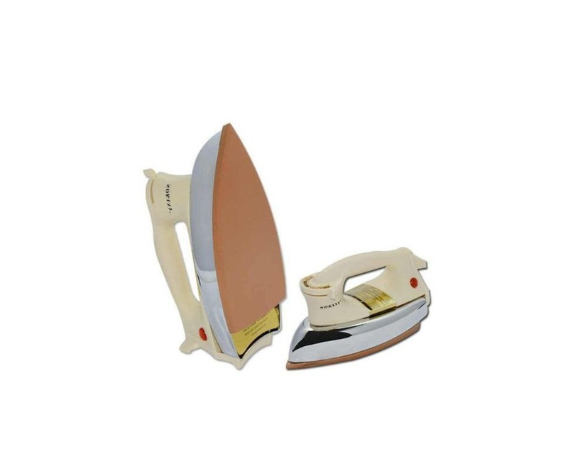 Heavy Dry Iron With Ceramic Soleplate - Cream 1110588 - Sokany