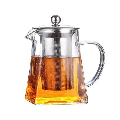 Thick Heavy Acrylic Teapot For Coffee Tea With Filter-Transparent