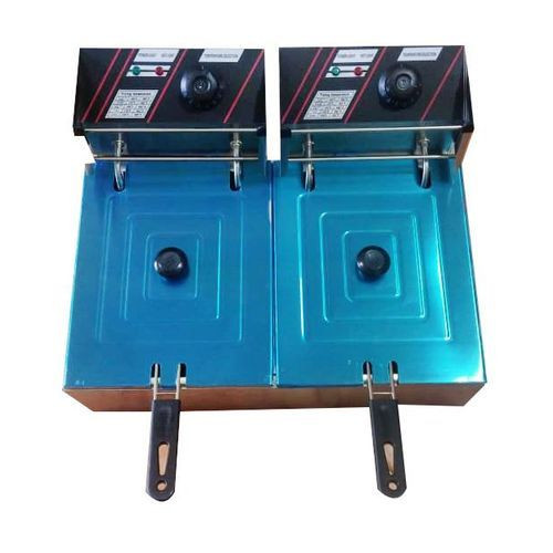 Heavy Duty Stainless Steel Electric Double Deep Frying Machine Designs Vary- 12litres