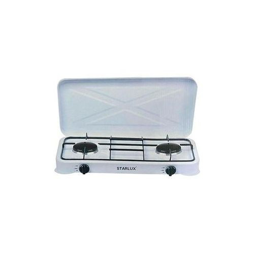 2 Burner Gas Stove With Lid-White