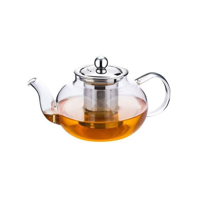 600 ml Glass Kettle/Teapot With Infuser-Colorless