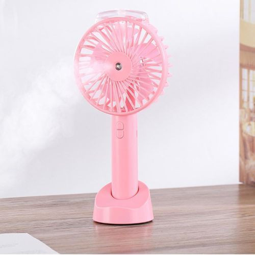 Rechargeable Portable Fan Air Cooler Mini Spray Fan Hand Held - Pink, White & Black
