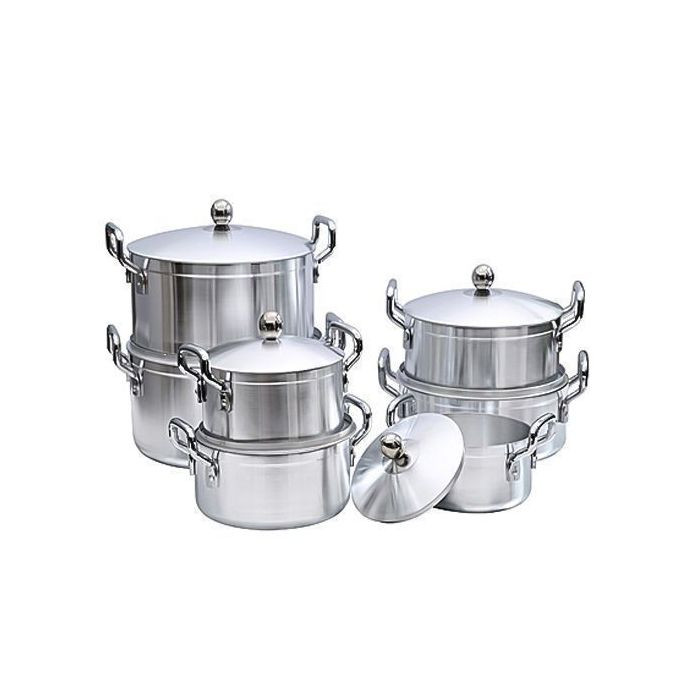 7pc Stainless Steel Saucepans - Silver