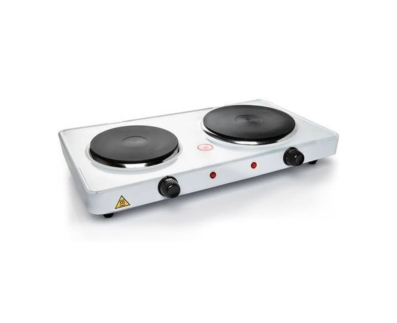 Electric Double Solid Hotplate For Cooking Food Fast - Multicolor