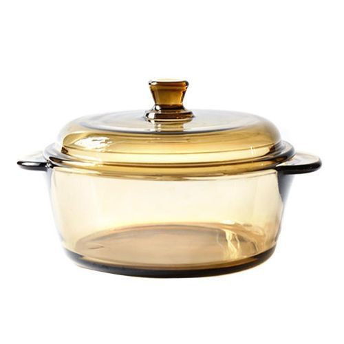 1L Soup Mixing Baking Serving Glass Casserole Dish For Mircowave, Brown.