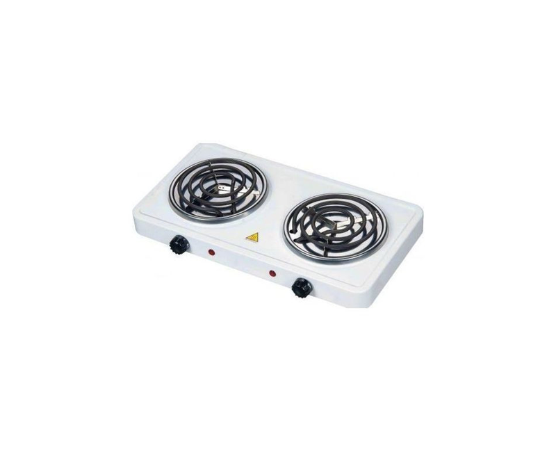Mega Chef Portable Electric Dual Coil Burner Cook-Top - White