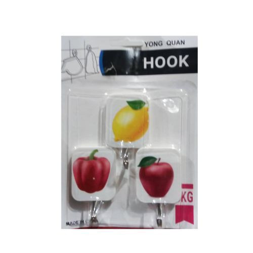 3 Pin Adhesive Strong Hook/Images Vary-Multicolor
