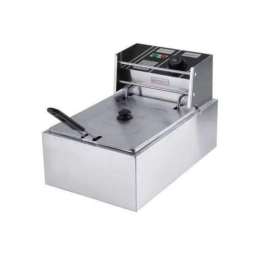 Pixel Heavy Duty Stainless Steel Single Electric Deep Fryer, 6 Litres - Silver