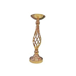 Beautiful Flower Vase With French Design-Gold