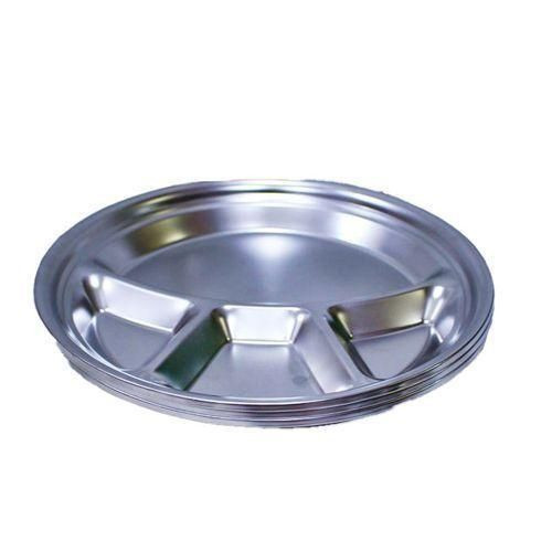 6 Pieces Set Of Strong Stainless Steel Partition Plates - Silver