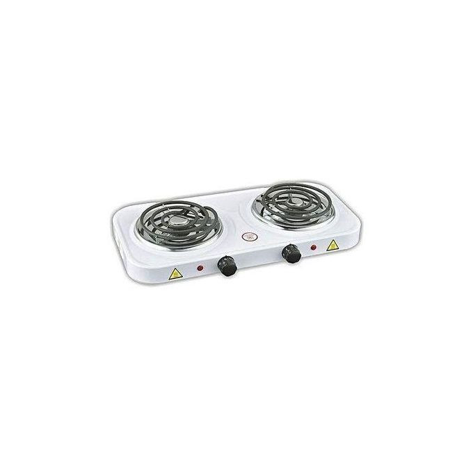 Hot Plate Portable Double Burner Electric Coil Hot Plate - White, Black