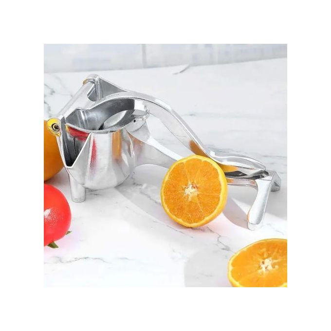 Stainless Steel Manual Fruit Press Squeezer Juicer Extractor-Silver.