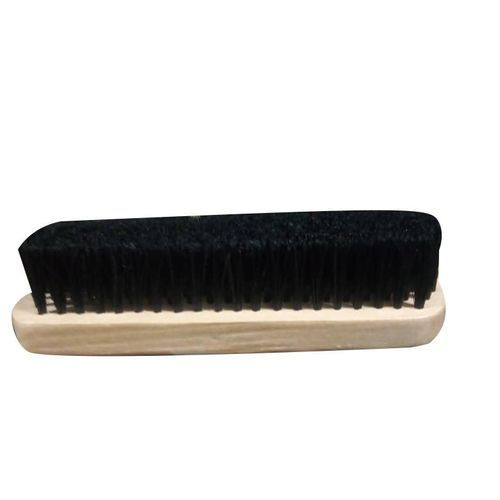 Soft Shoe Brush With Fluffy Bristles For Polishing Shoes - Black/Cream