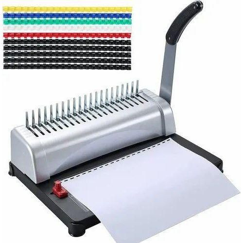 21 Holes Comb Binding Machine Uses A4/A5 Papers Fast And Very Effective Machine - Multicolor