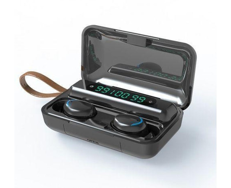 Bluetooth 5.1 Earphone Earbuds With Case - Black