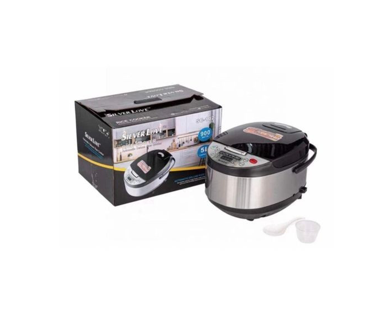 5 Liters Multifunction Rice Cooker Fast Cooking Digital Operated - Multicolor