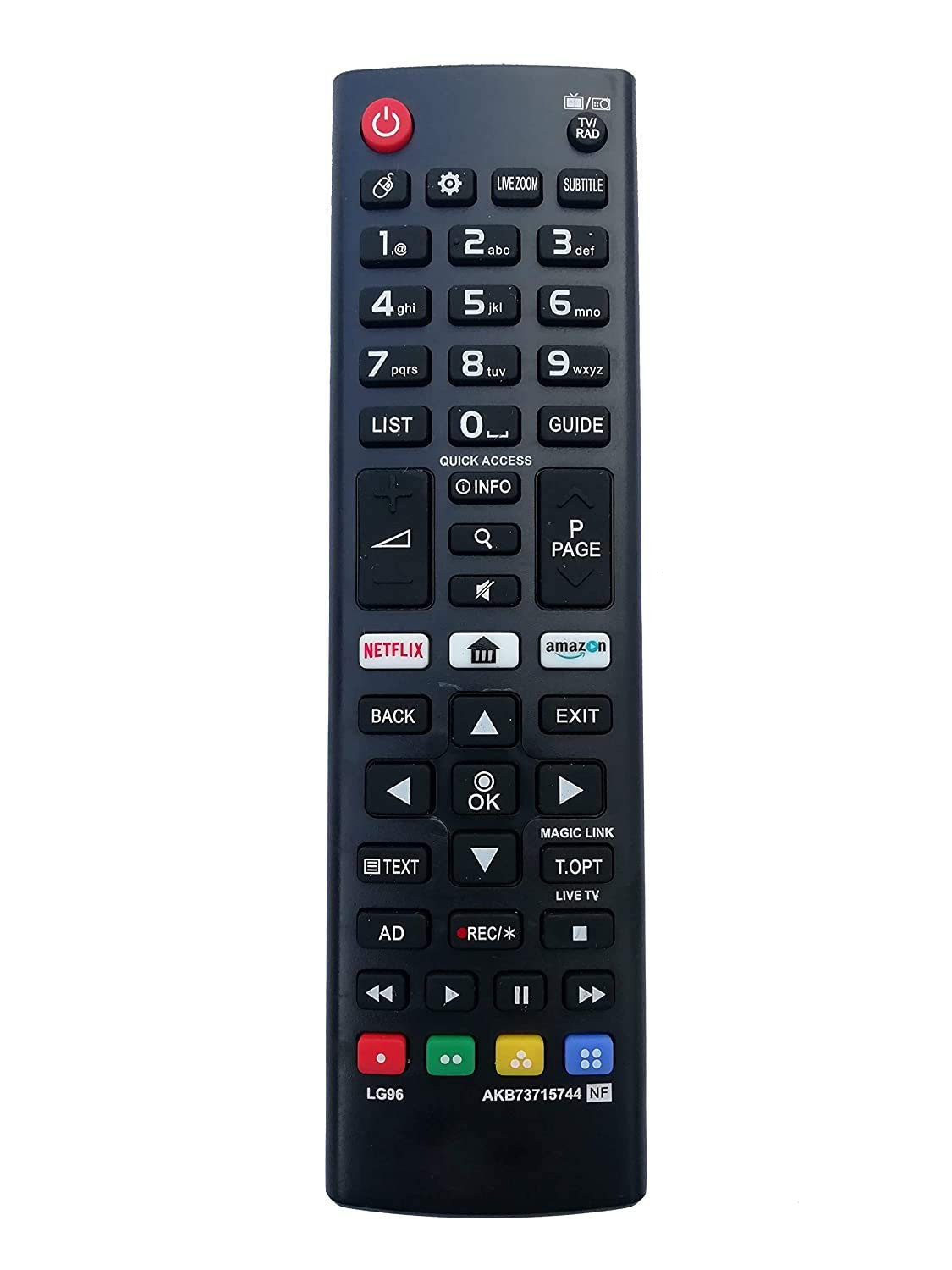 Universal Remote Control for LED LCD TVs- Black