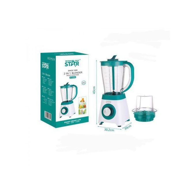 2 In1 Juice Blender With Powerful Motor 1.5L - White