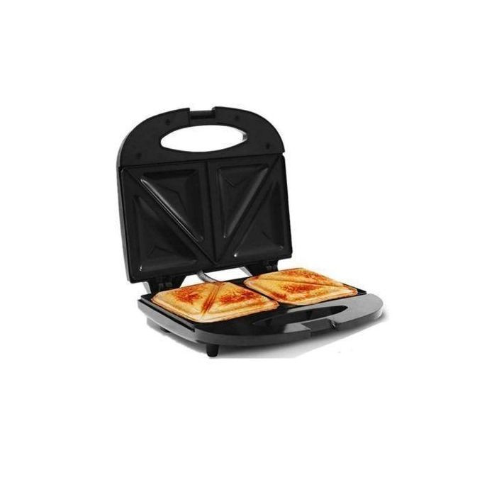 2 Slice Sandwich Maker, Waffle Plate - Black