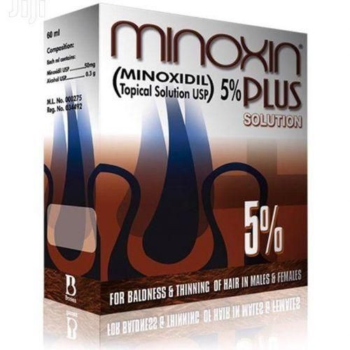 Minoxidil Minoxin 5% Plus Solution Baldness & Thinning Of Hair Cure In Males & Females - 60ml