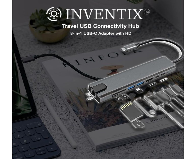 Travel USB 3.0 Connectivity Hub USB-C Adapter Laptop