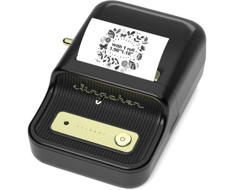 B21 2 Inch Thermal Label Maker with 1 Roll Free Tape Auto Identification for Home Office Organization Commercial Use Business Price Gun Label Printer Shipping Label Tag Writer- Multicolor