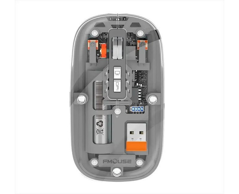 Rechargeable Transparent Mouse Wireless Blue tooth Magnetic