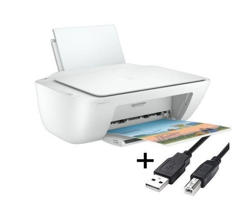 DeskJet 2320 Printer Scanner +Free USB Printer Cable - White