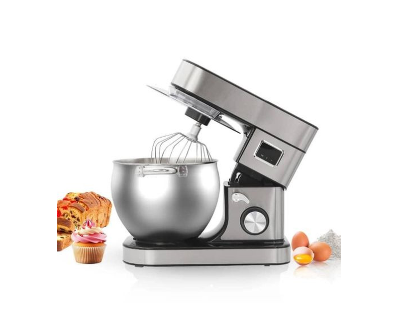15 Liters Electric Stand Mixer With Original Copper Motor For Mixing And Kneading When Baking-Silver