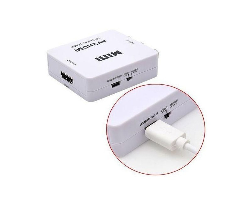 AV to HDMI Video Converter Adapter Full HD UP Scaler AV2HDMI for HDTV
