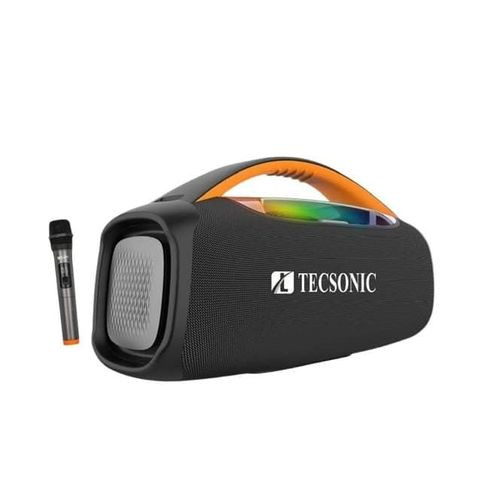 Waterproof Wireless Subwoofer With Microphone With Deep Bass And Very Very Clear Sound Party Speaker-Black