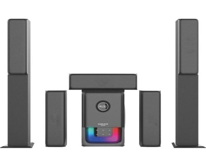 5.1 multimedia hometheatre system with a dynamic design and extra bass-black