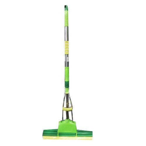 Household Cleaning Mop With Absorbent Rubber Head/Color Varies-Green/Silver