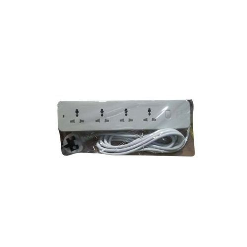 Ac Outlets Electric Extension Cable With Plug-White