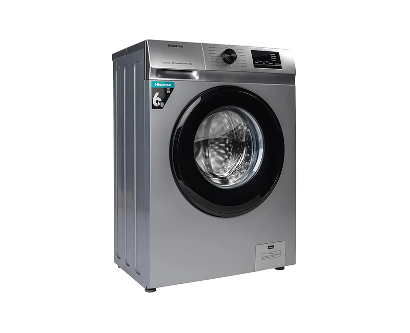 HISENSE 6KG FRONT LOADING WASHING MACHINE SILVER