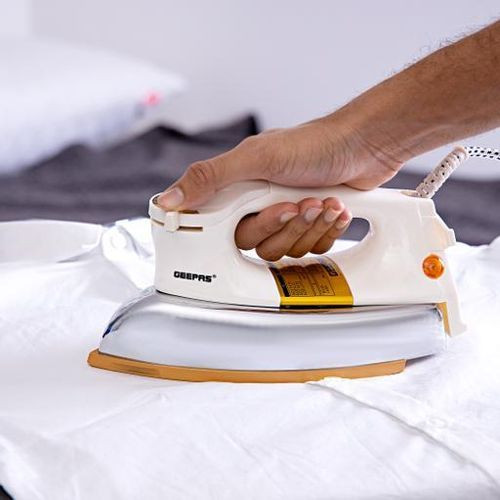 Electric Dry Iron Household Portable Handheld Iron 1200W Upgraded Temperature Control- Cream
