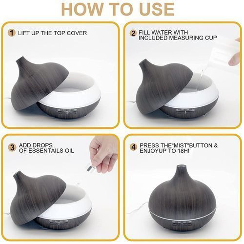 Wooden Electric Air Freshener Humidifier- Brown