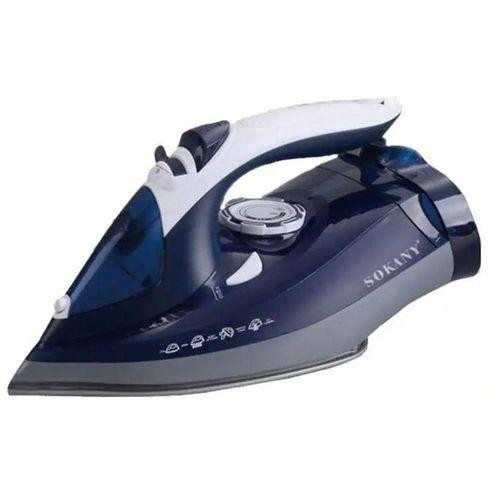 Professional Steam Flat Iron With Ceramic coated soleplate - Blue