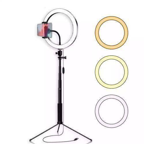 14" Inches Ring Light With Phone Holder & Tripod Stand Ring Fill Light Full Set 14 Inches Ring Light - Black