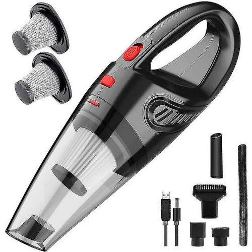 Portable Auto Home, Car Vacuum Cleaner Dust Busters , Hand Vacuum Cordless Rechargeable Low Noise Wet And Dry Use -Black.