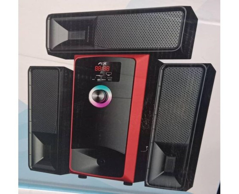 Multimedia Speaker With FM Radio Stereo And Remote Control - Multicolor