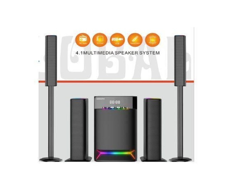 Powerful Wireless Speaker System With A Deep Base Remote Control-Black