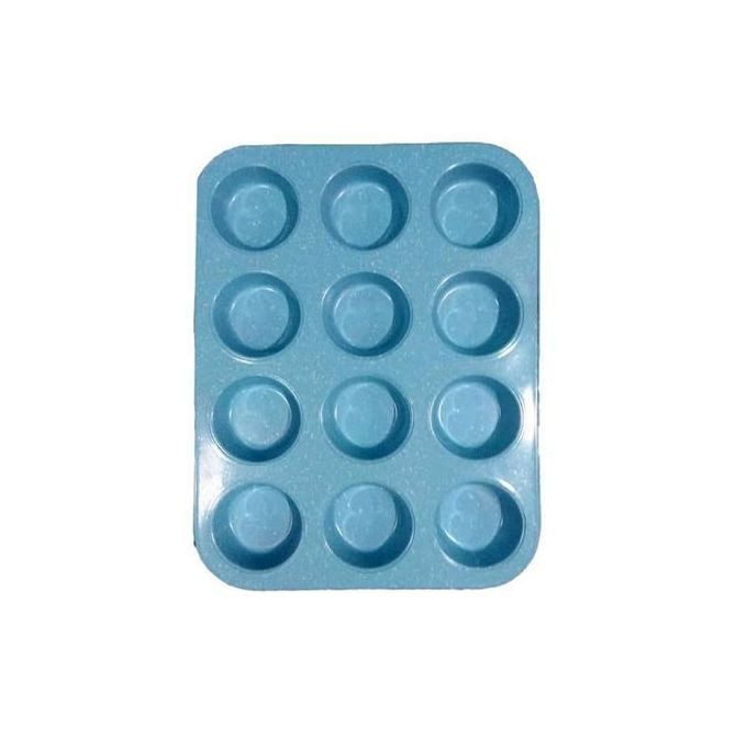 Non Stick Baking Tray Coated With Marble-Blue