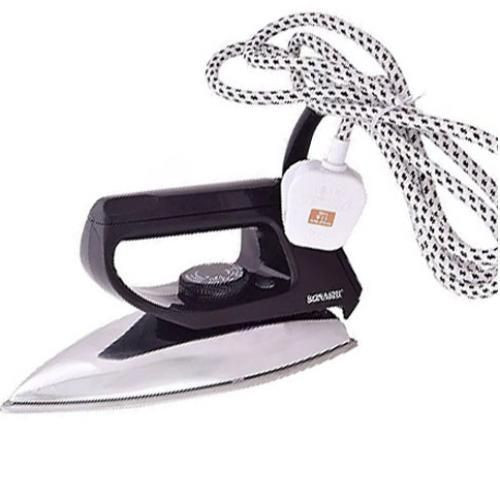 Non Stick Dry Flat Iron  - Silver,Black