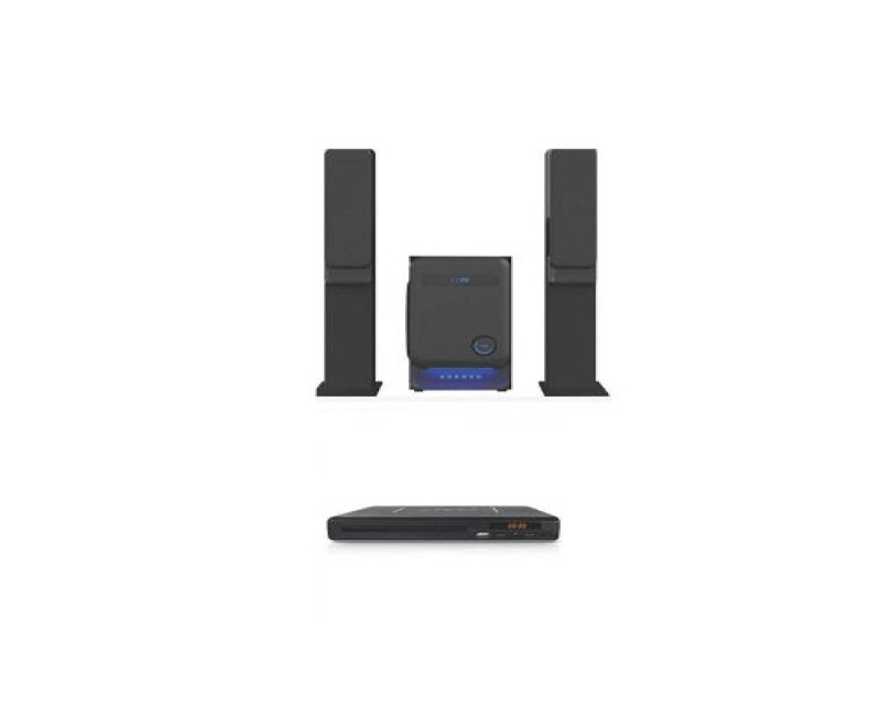 New Year Deal Powerful Speaker Sold With High Compatible DVD Player-Black