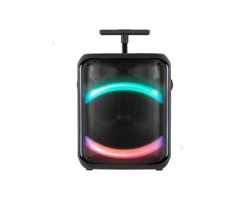 12 Inch Rechargeable Trolley Speaker With Microphone And Remote Control Good For Parties And Other Public Speaking - Multicolor