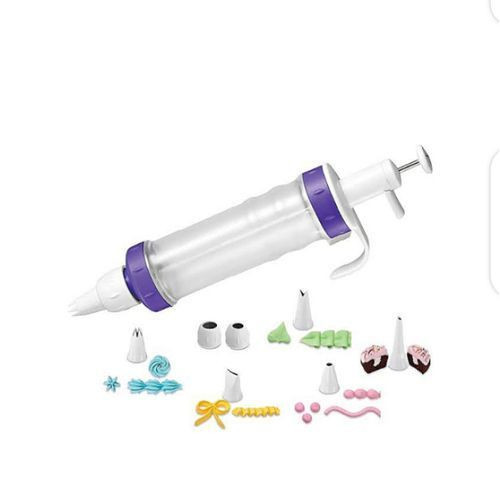 Cookies Press Set Cake Decorating Icing Tool Set - Silver