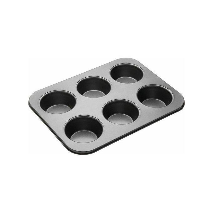 Muffin Cup Cake Mold Tray for 6 Muffins Bakeware, Black